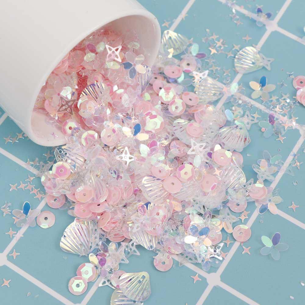 Crystal Pink Sequins (mixed) - Inlovearts