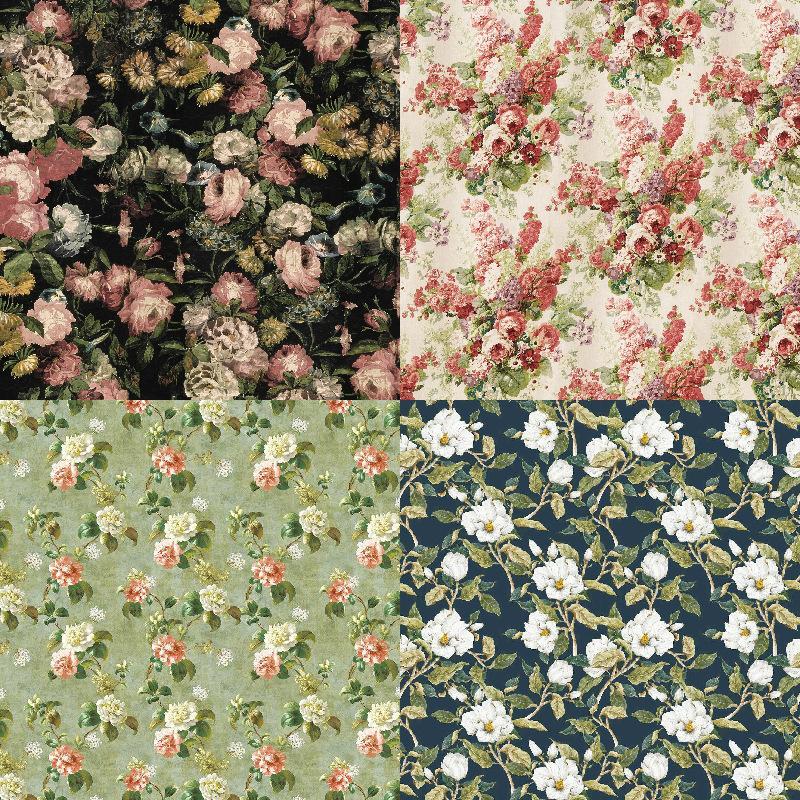 6-inch palace bouquet style decorative background paper <24 sheets> - lifescraft