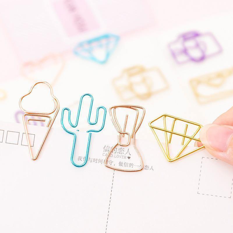 (2 Types) Creative Hollow Paper Clip Set 5 - Inlovearts