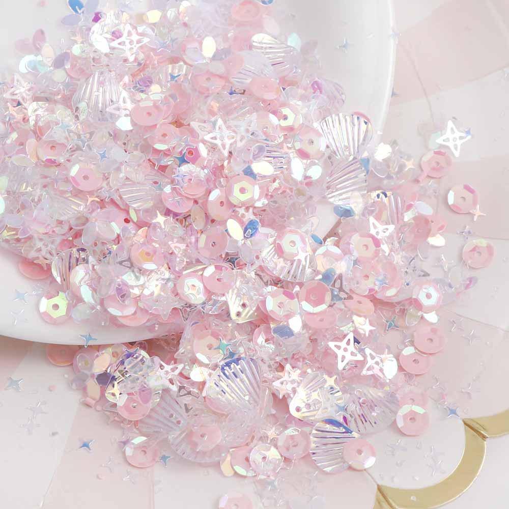 Crystal Pink Sequins (mixed) - Inlovearts