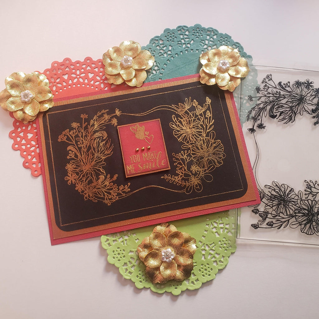 Exquisite Wreath Message Board Stamps - Inlovearts