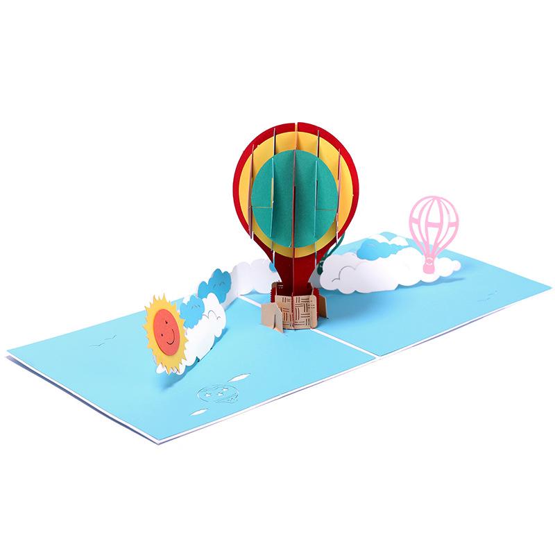 3D Color Printing Hot Air Balloon Card - lifescraft