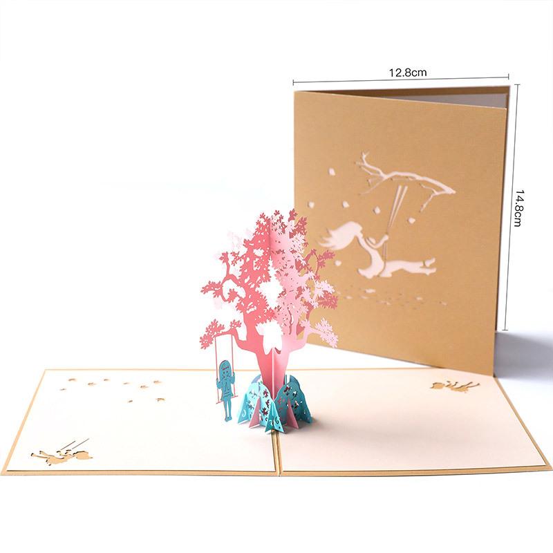 3D Creative Swing Carved Hollow Card - lifescraft