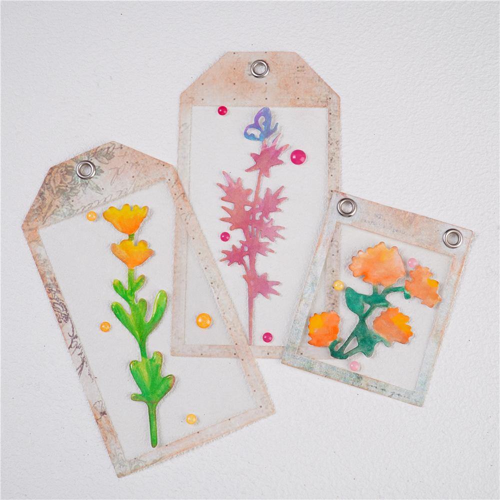 Multiple Nature Flowers Decor Dies - Inlovearts