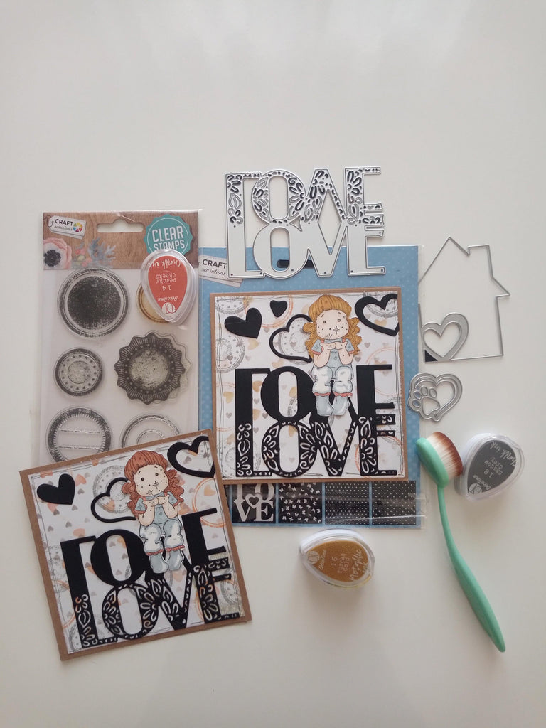 Layering Pattern Love Word Dies - Inlovearts