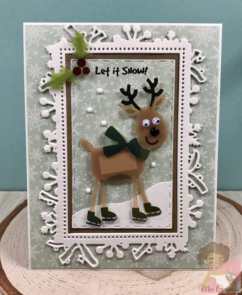 Christmas Snow Frame Dies - Inlovearts