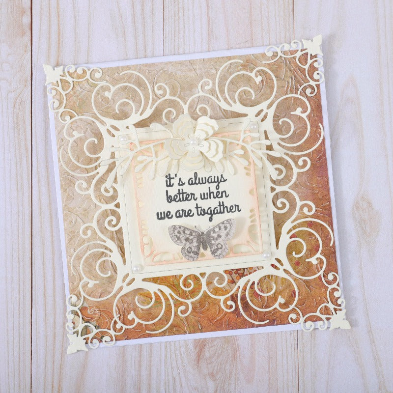 Lace Frame Flower Background Dies - Inlovearts