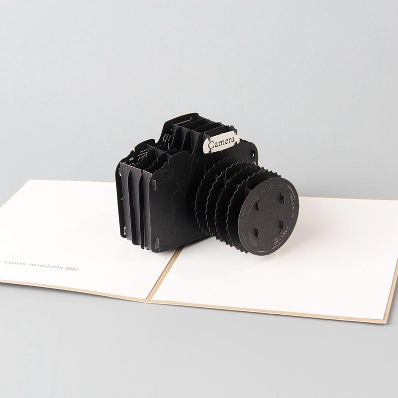 3D Stereo Camera Literary Retro Card - lifescraft