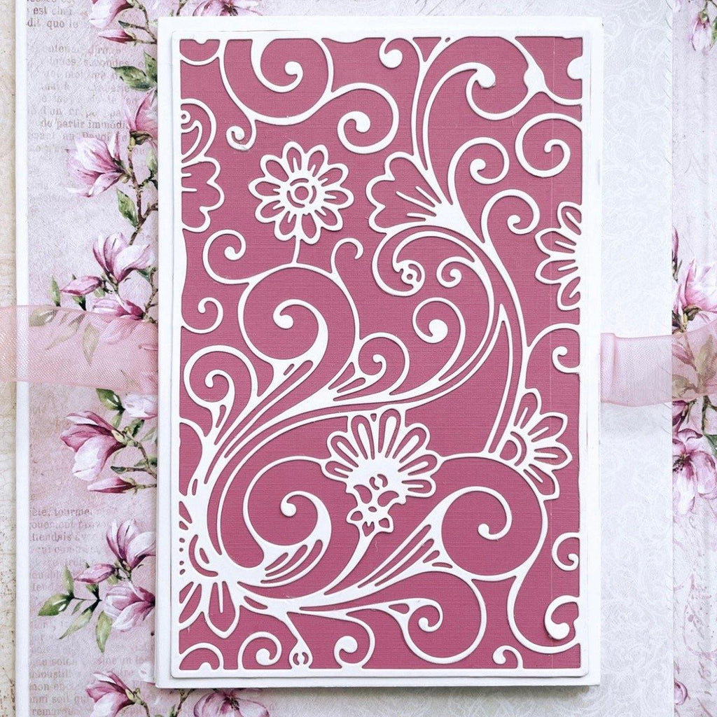 Hollow Floral Background Dies - Inlovearts
