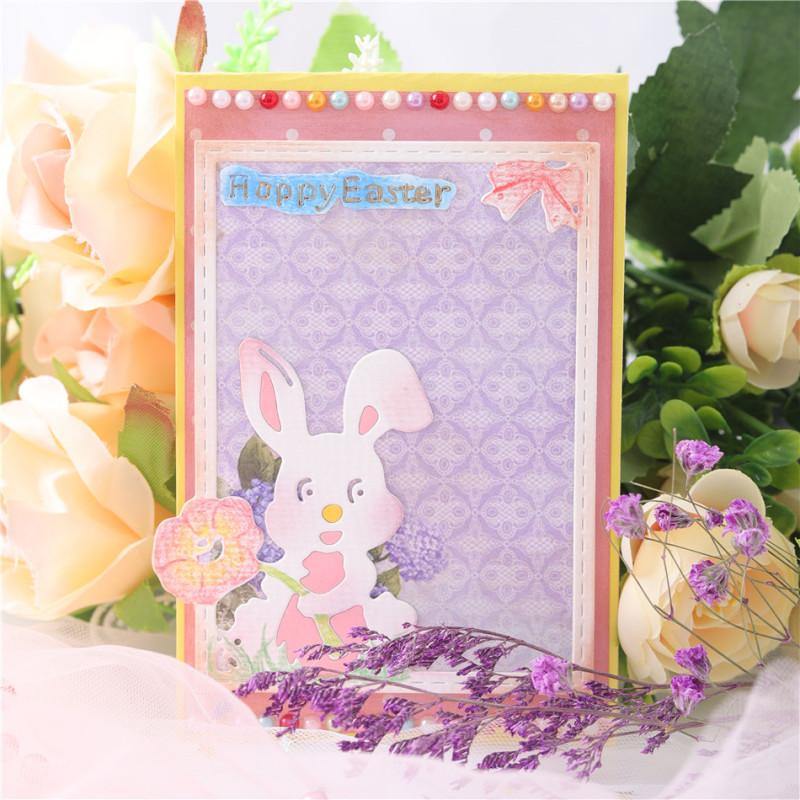 Easter Rabbit Frame Decor Dies - Inlovearts